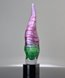 Picture of Pink & Green Teardrop Art Glass Award