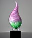 Picture of Pink & Green Teardrop Art Glass Award