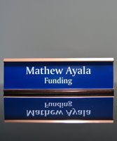 Picture of Door Name Plate with Slide-In Rose Gold Frame