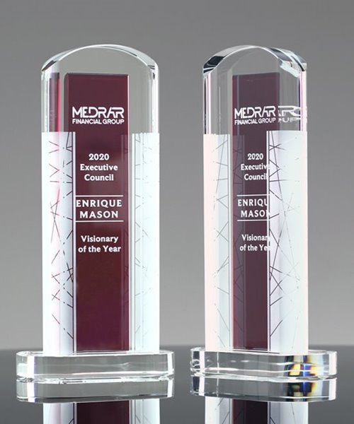 Picture of Ambient Clear and Red Crystal Award
