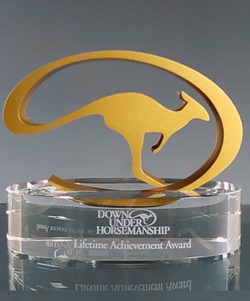 Picture of Custom Crystal Award with Metal Logo