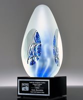 Picture of Blue Bubbles Art Glass Award