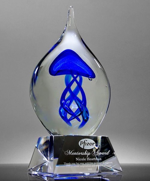 Picture of Inspirational Helix Art Glass - Sandblasted