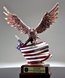 Picture of Eagle Award Statue With Rustic Flag