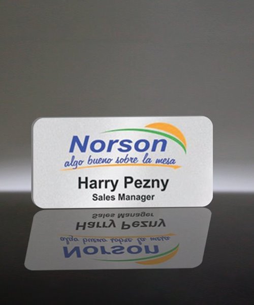 Picture of Silver Digital Name Badge