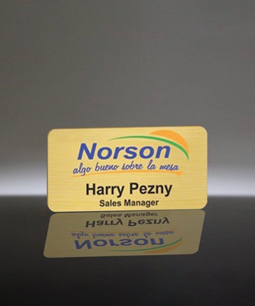 Picture of Gold Digital Name Badge