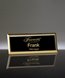 Picture of Engraved Metal Name Badge With Gold Frame - 3 x 1 Inch