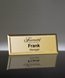 Picture of Imprinted Metal Name Badge With Gold Frame - 3 x 1 Inch