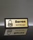 Picture of Imprinted Metal Name Badge With Black Frame - 3 x 1 Inch