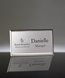 Picture of Imprinted Metal Name Badge With Silver Frame - 3 x 1.5 Inch