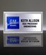 Picture of Imprinted Metal Name Badge With Silver Frame - 3 x 1.5 Inch