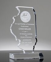 Picture of Illinois Acrylic State Shape Trophy