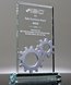 Picture of Silver Gears Glass Plaque