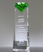 Picture of Apogee Green Diamond Award Crystal
