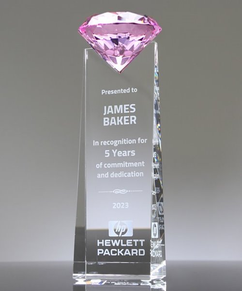 Picture of Apogee Pink Diamond Award Crystal