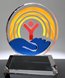 Picture of Silhouette Circle Custom Crystal Award