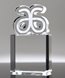 Picture of Custom Shaped Clear Crystal Logo Award