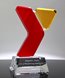 Picture of Custom Shaped Multi-Color Crystal Award