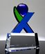 Picture of Custom Logo-Cut Crystal Trophy