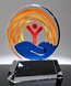 Picture of Silhouette Circle Custom Crystal Award