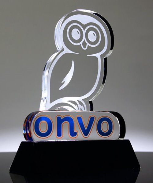 Picture of Custom Logo Shaped Clear Crystal Trophy