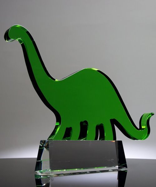 Picture of Dinosaur Shaped Crystal Trophy