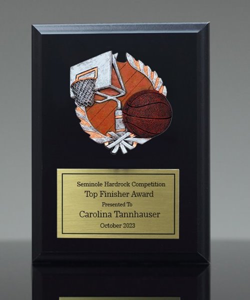 Picture of Color-Theme Basketball Plaque