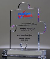 Picture of Acrylic Puzzle Piece Trophy with Full Color Imprint