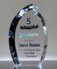 Picture of Faceted Crystal Flame Trophy - Full Color Imprint