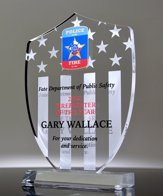 Firefighter Acrylic Shield Award
