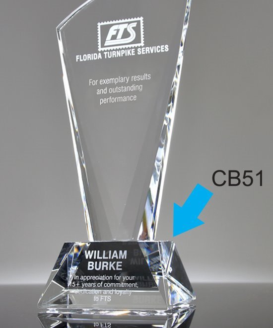 Clear Crystal Mounting Base for Awards | Edco Awards