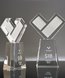 Picture of Custom Shaped Clear Crystal Logo Award