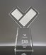 Picture of Custom Shaped Clear Crystal Logo Award