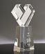 Picture of Custom Shaped Clear Crystal Logo Award