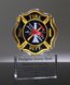 Picture of Acrylic Maltese Cross Trophy - Black & Gold Theme