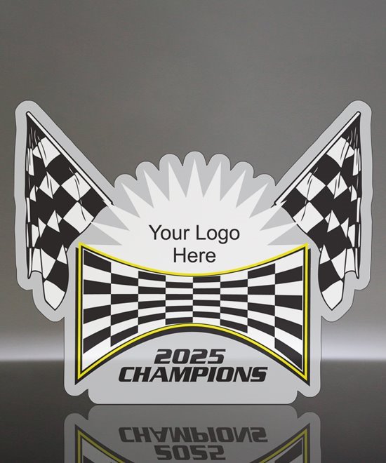 Racing Flags Acrylic Trophy - Custom Printed | Edco Awards