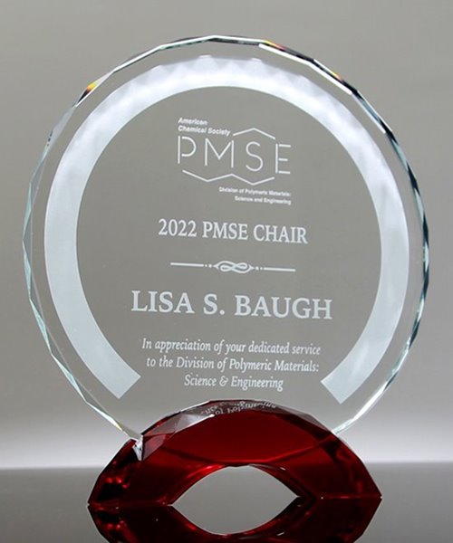 Picture of Red Arc Glass Circle Award