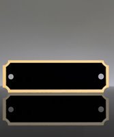 Picture of Black Brass Perpetual Engraving Plate With Notched Corners