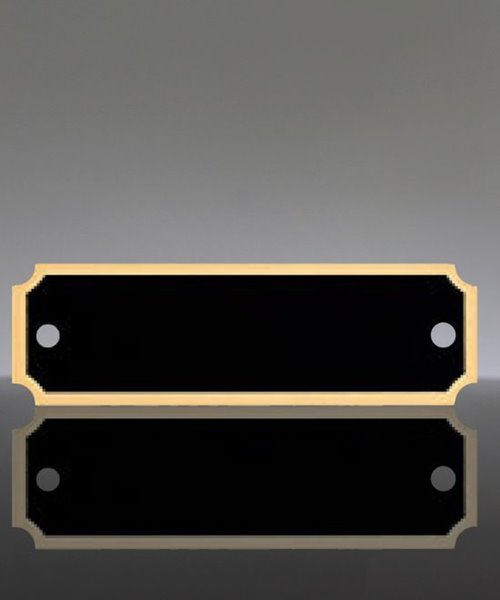 Picture of Black Brass Perpetual Engraving Plate With Notched Corners