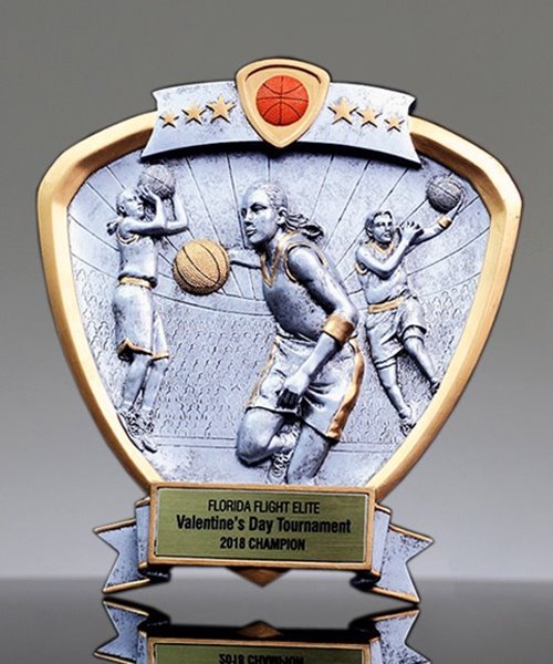 Picture of Silverstone Girls Basketball Shield Trophy