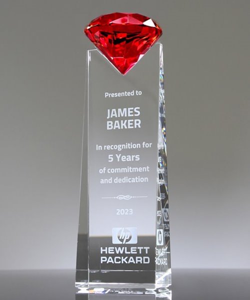 Picture of Apogee Red Diamond Award Crystal