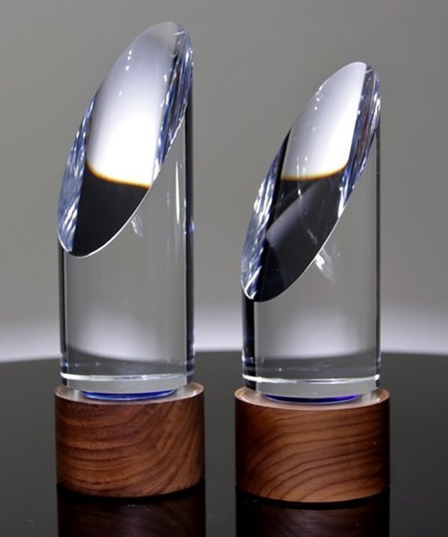 Picture of Azure Crystal Slant Cylinder Award