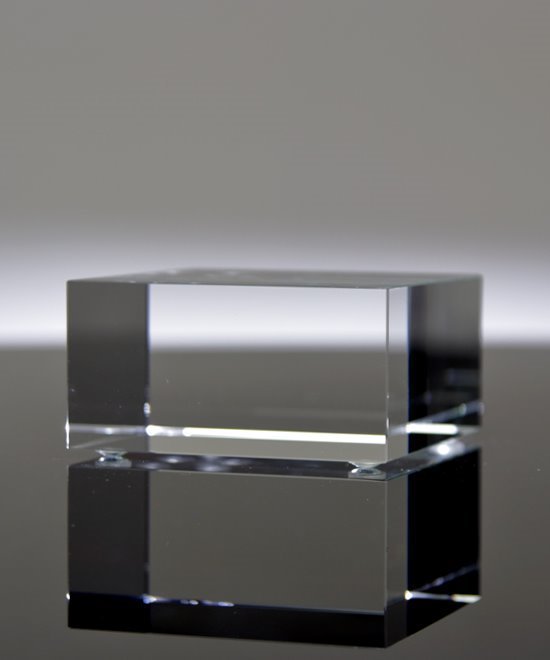 Clear Crystal Straight Edge Base | Edco Awards