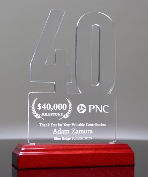 Picture of Number 40 Acrylic Pop-In Award