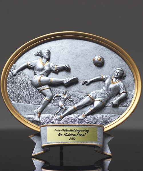 Picture of Female Soccer Silverstone Oval Award - Small