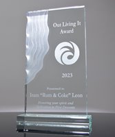 Picture of Sculpted Waterfall Crystal Award