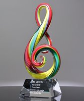 Picture of Radiant Note Art Glass Award
