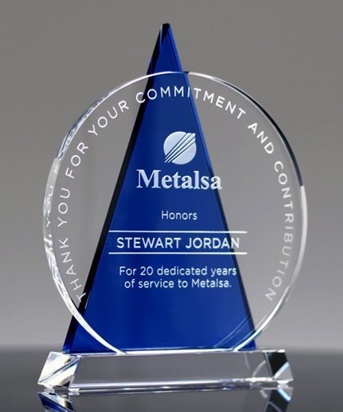 Picture of Crystal Icon Award - Blue