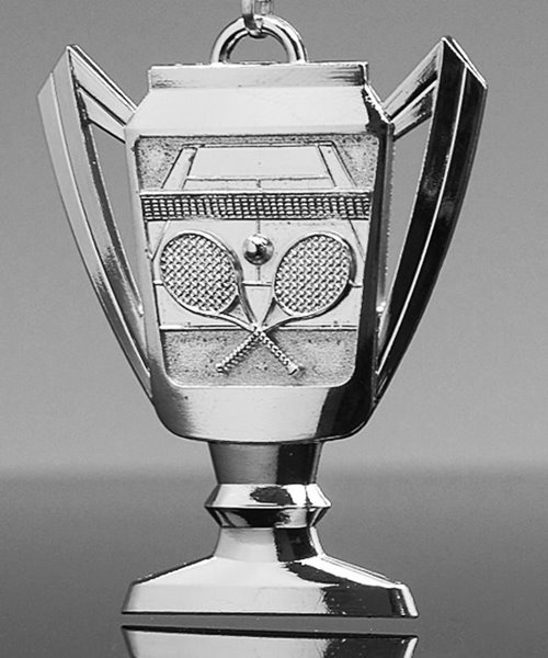 Picture of Tennis Trophy Cup Medals - Silver Tone