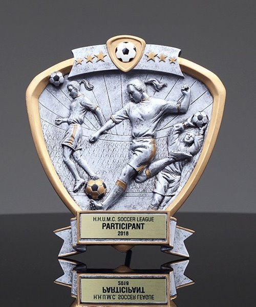Picture of Soccer Shield Trophy Resin - Female